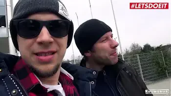 LETSDOEIT - Sexy Busty German MILF Kitty Core Takes It Rough On The Backseat Of The Van