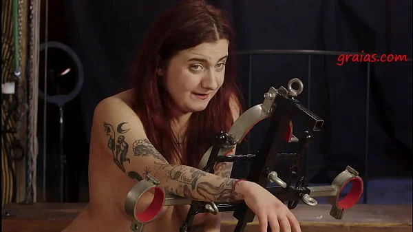 Lovely Redhead Babe Struggles Against Hard Whipping