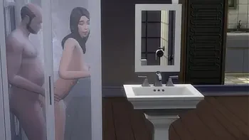 Stepfather fucks her in the shower for 30 minutes