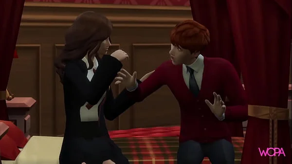 [TRAILER] Draco spies on Hermione and offers her his cock. doing in front of Ron. Harry Potter Parody