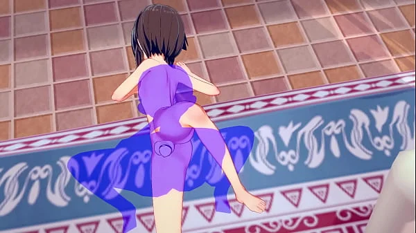 KonoSuba Hentai - Megumin Fucked with creampie - Japanese asian manga anime game porn