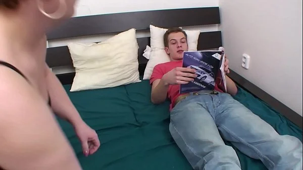 The fat pussy fucked on her tits