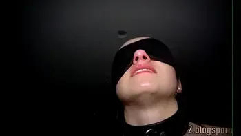Training Of Slut-Young Slave Girl Is Blindfolded, Bound and To Suck Cock, Get Fucked, Spanked, Nipples t. and made to cum over and over again