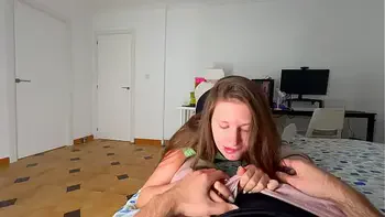 Having fun with my stepbrother while we were home alone.