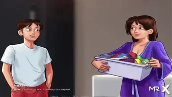 SummertimeSaga - Jerking Off On Parents Bed With Mature Woman's Panties E1 # 36