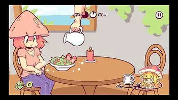 Futanari Di Funghi [ FUTA Hentai Game ] Ep.1 giving then shemale cum as special sauce in the restaurant !