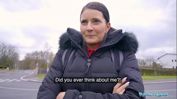 Public Agent Sexy college friend fucked in laundry room