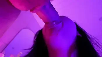 Purple shower with good fisting and blowjob