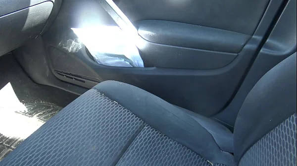 This amateur cuckold wife jerks off 10 guys per day at the nude beach parking