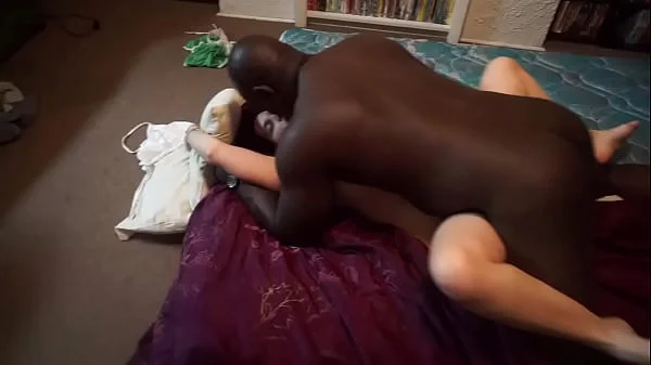 White Wife Licks Black Ass & Fucks BBC Lover Bare in Front of Husband