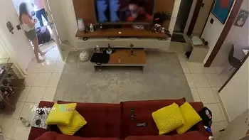 Hot wife Thay Ksada was recognized by the delivery man, she lets him suck her on the living room sofa - with English subtitles - teaser