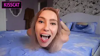 Bound Babe Ready for Facefuck Deepthroat with Cum in Mouth