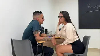 My best friend helps me study for the exam and teaches me how to fuck in the classroom! Daniela Andrea and Dani Clark