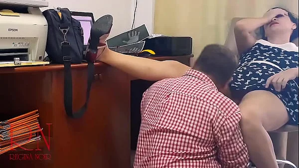 Office domination, Femdom, Lady boss and employee Pussy lick Do you want to be my employee? Hidden camera in office C2
