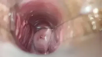 Orgasm inside the vagina close-up