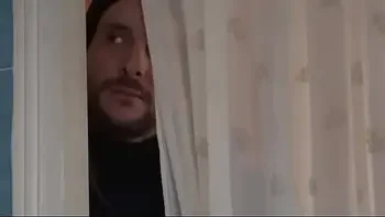 Horny pervert jerks off to older woman in shower