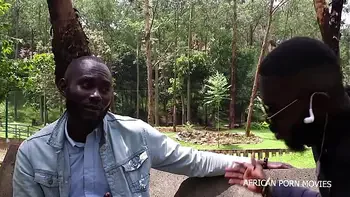 POV. She is copiously fucked by two big muscular bndit in the open air in the woods in front of the spectators