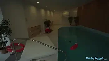 Public Agent Risky sex at the PUBLIC indoor swimming pool