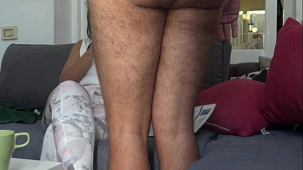 TABOO FAMILY: stepmother shows her hairy pussy to her horny stepson