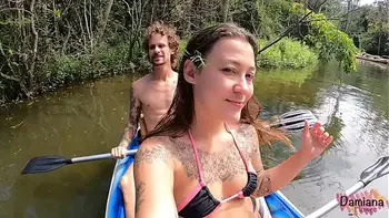 Troca de casais depois de uma aventura no caiaque com Damiana e Bruna Carlos