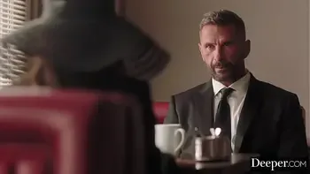 Deeper. Submissive Beauty Chanel Camryn Worships Her Dom's Cock In Restaurant