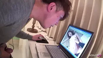 Japanese Step-Mom caught Boy watching Porn and help him with First Time Creampie Fuck in Uncensored Japan Porn