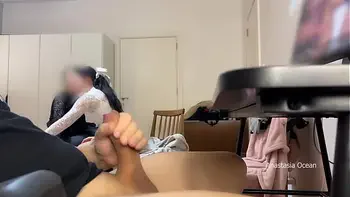 My stepmom and I caught my husband watching porn and masturbating.