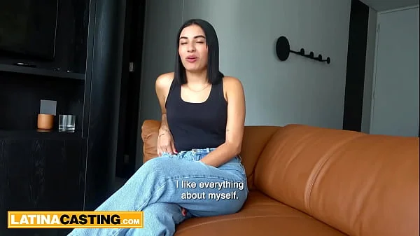 Small tits big booty Amateur 18yo Colombian hot POV cowgirl fake casting!