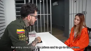 I teach the inmate how to behave by giving her a rough fuck on her tight asshole.