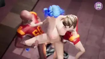 3DGSPOT - Teen Babes Gets Fucked Hard In Locker Room By Football Players PART 1! 3D Cartoon!