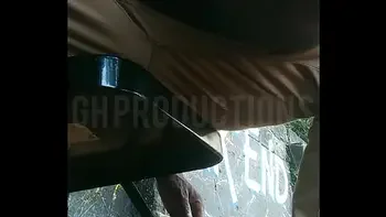 UP SKIRT... playing with an African teen slut I met at the park public making out