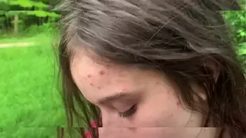 Lesbian best friend sucks dick on the park bench