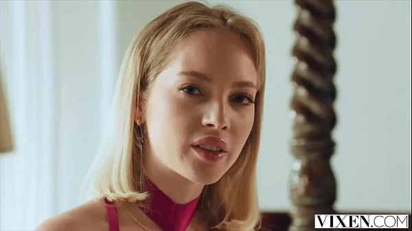 VIXEN Gorgeous Spy Bella Spark Seduces Milan Cheek In Hot Threesome