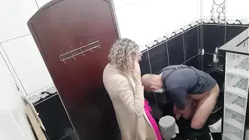 He paid to film the lesbian sucking and fucking in the bar's bathroom.