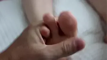 Stepmom fucked her stepson after a foot massage