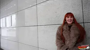 GERMAN SCOUT - Skinny Tall German Redhead Ginger Girl Soley Summer First Time Porn Casting