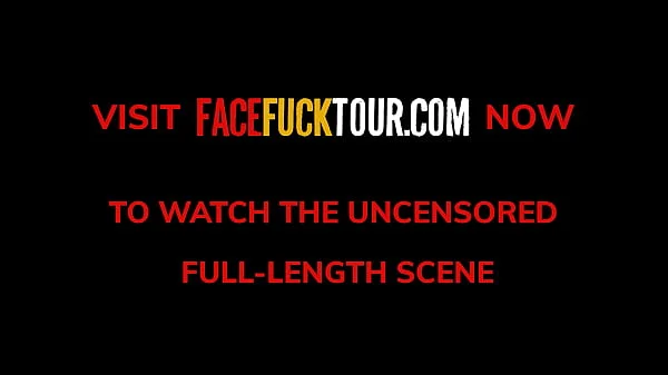 Big Tits Latina MILF Gets Rough Face Fuck Laying Down By Monster Cock!