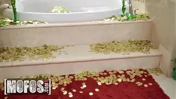 MOFOS - Lilly Hall Sets Up A Golden Suprise For Her Boyfriend, Having Her Booty Ready For A Pounding