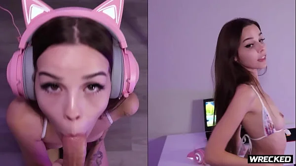 SKINNY PETITE GAMER GETS DOMINATED BY HER ROOMMATE