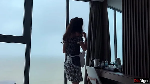 Freeze Time Stop with Maid Hotel Room Service Huge Creampie
