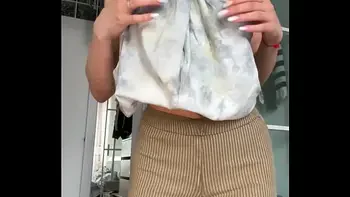 My Hot Stepmom caught me jerking off on her nudes and helped me cum