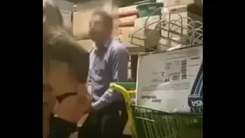 Quickie in store closet