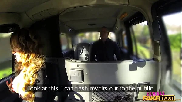 Female Fake Taxi - British MILF brunette gives her passenger a RIMJOB and fingers his ass
