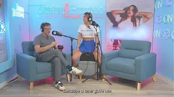 Cristina Vega WEBCAM LATINA model smashes her clitoris riding the Fuck Machine on Juan Bustos Podcast