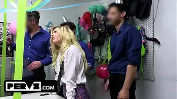 Pervz: Feisty Blonde's Public Interrogation and Punishment