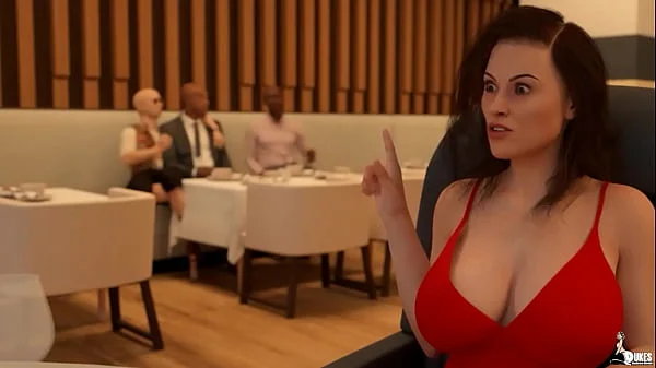 Hot wife sucks off her husband's new boss during a meeting.