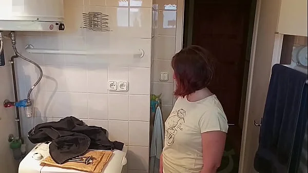 part1: Sexy, mature wife gets fucked by washing machine repairman - while husband sleeps. After waking up, unsuspecting husband fucks wife too.
