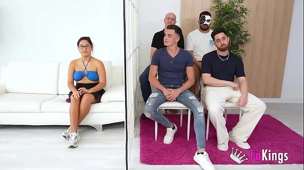 Blind date. Lana Villafuerte comes to meet a guy and ends up fucking all the suitors at FAKings