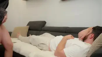 A friend's mum let's use her holes and do a creampie to relax before an exam