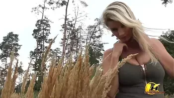 Milking Boobs and Suck Nipples Outdoor during sensual shooting on the lake